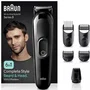 Braun Kit de Estilo y Afeitado Todo en Uno Series 3 MGK3410 - 6 en 1 con Recortador de Barba y Pelo, Recargable y Lavable, Autonomía 50 min, Incluye 6 Accesorios y Batería